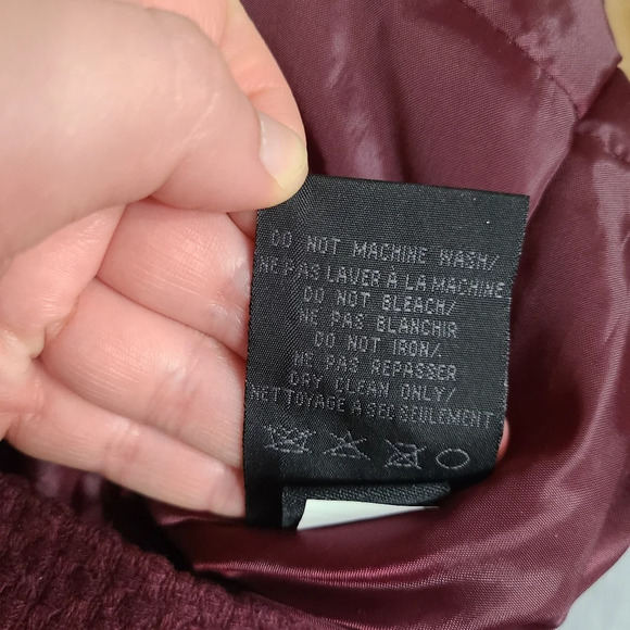 Madden Girl Women's Hooded Toogle Coat with Faux Fur Trim Size 3X Merlot NWT - Picture 8 of 13